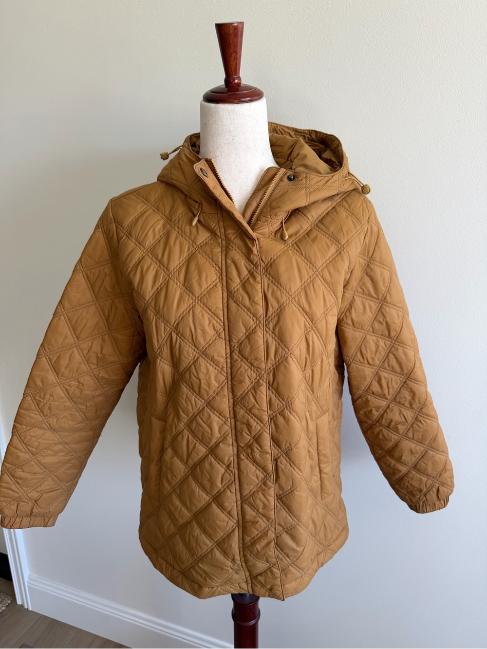 Madewell Small Quilted Hooded Jacket in yellow
